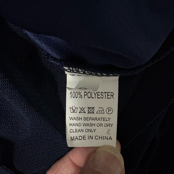 Formal Gown Size Small Mermaid Navy Sequins Sleeveless - Picture 7 of 9